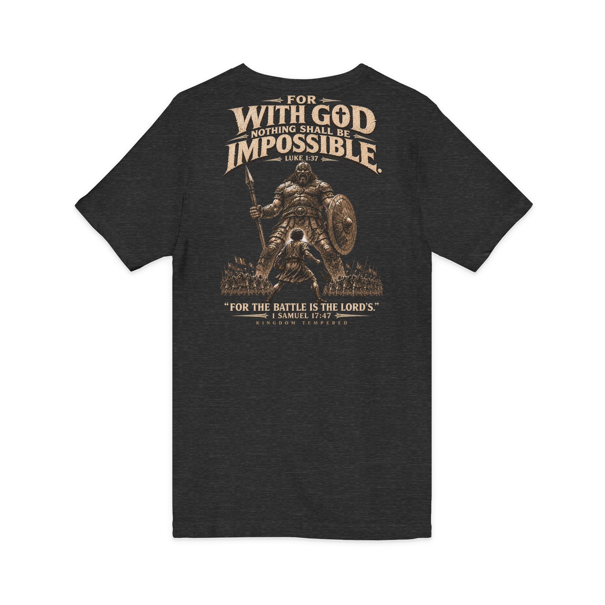 With God All Things Are Possible V-Neck T-Shirt — Christian Faith Inspirational Tee