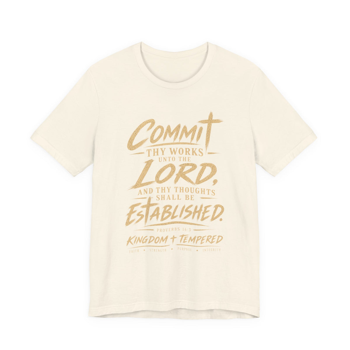 Faith Graphic Tee — "Commit Thy Works Unto the Lord" Inspirational Christian T‑Shirt