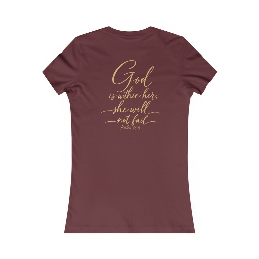 Women's Tee — 'She Shall Not Be Moved' Inspirational Christian Graphic