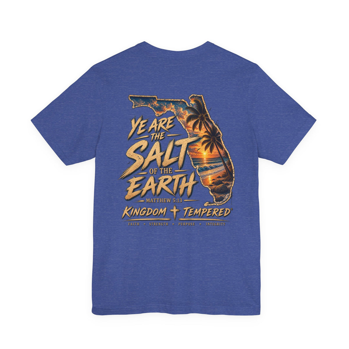 Florida Sunset 'Salt of the Earth' Tee — Matthew 5:13 Christian Beach T‑Shirt