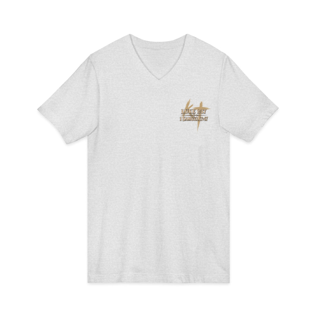 With God All Things Are Possible V-Neck T-Shirt — Christian Faith Inspirational Tee
