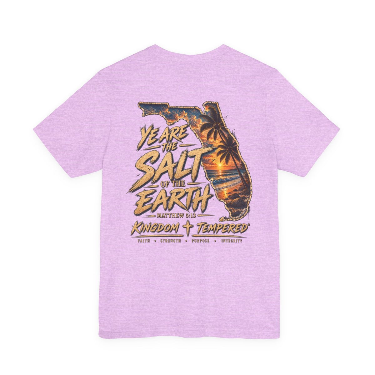 Florida Sunset 'Salt of the Earth' Tee — Matthew 5:13 Christian Beach T‑Shirt
