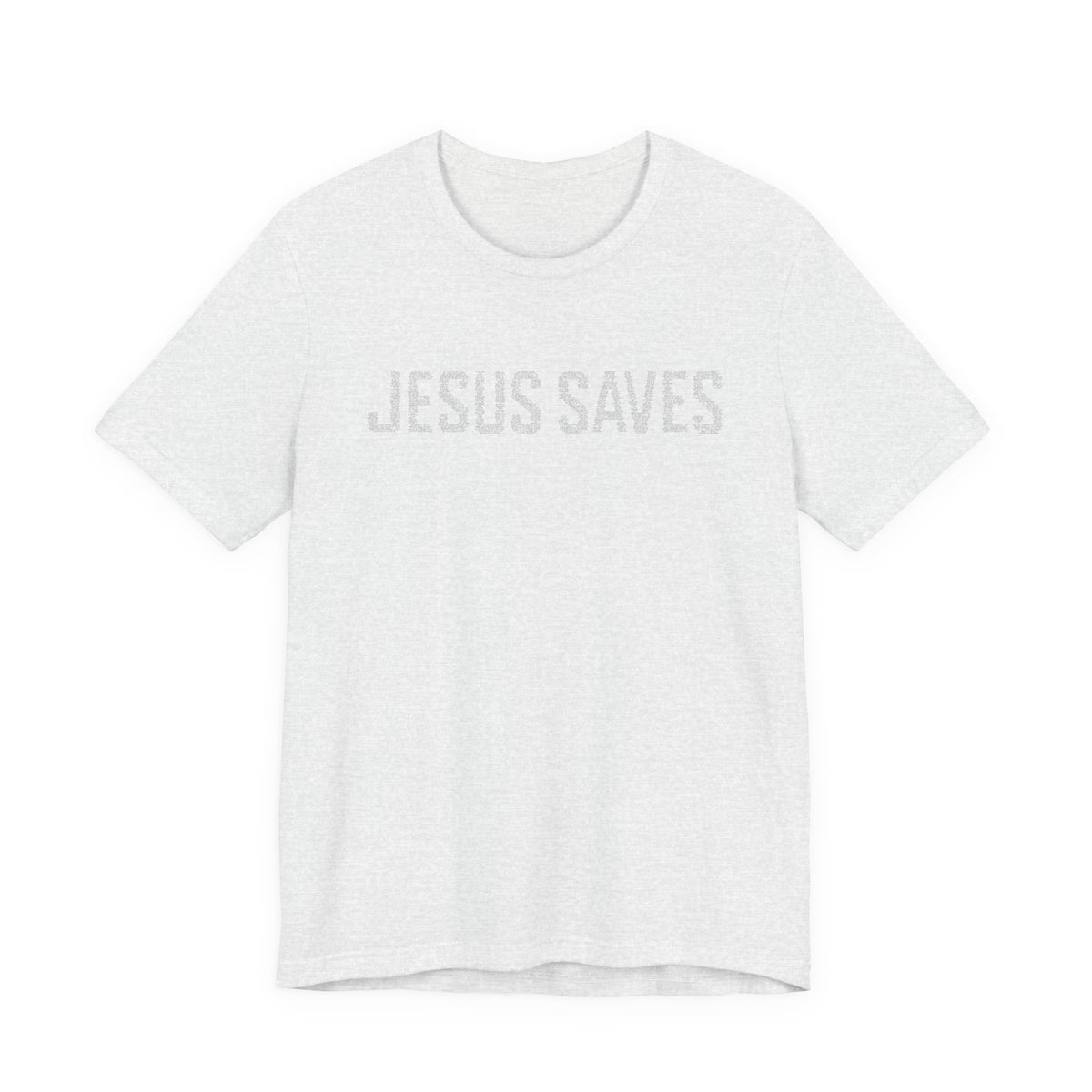 Jesus Saves written in scripture — Minimal Faith T-Shirt