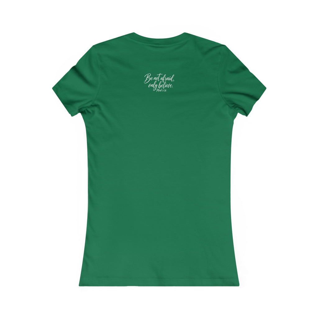 Faith Over Fear Women’s Tee White Wording– Inspirational Christian Graphic T-Shirt
