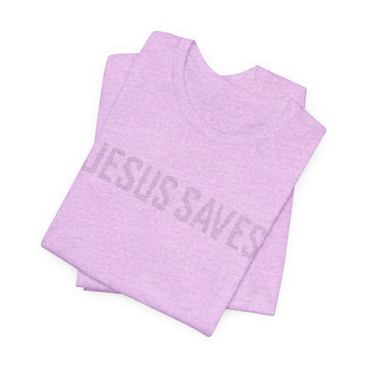 Jesus Saves written in scripture — Minimal Faith T-Shirt