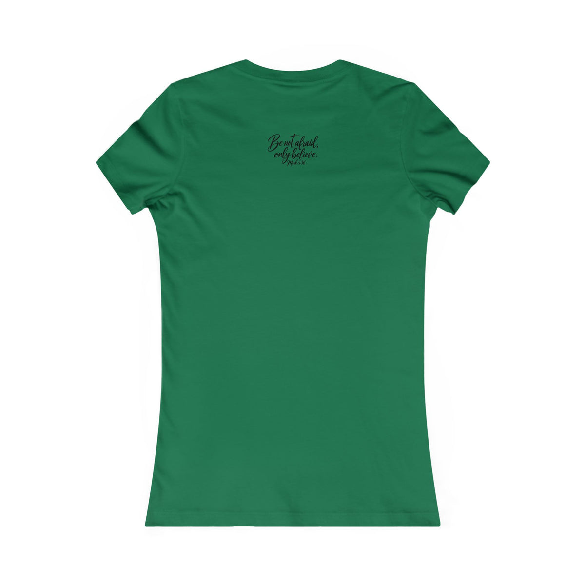 Faith Over Fear Women's Tee Black Lettering— Inspirational Christian Shirt