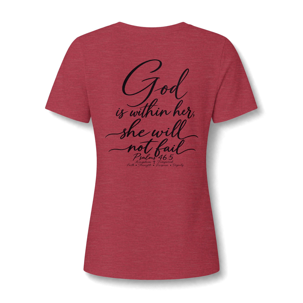 Women's V-Neck Tee - Minimal Archer Logo Chest Shirt