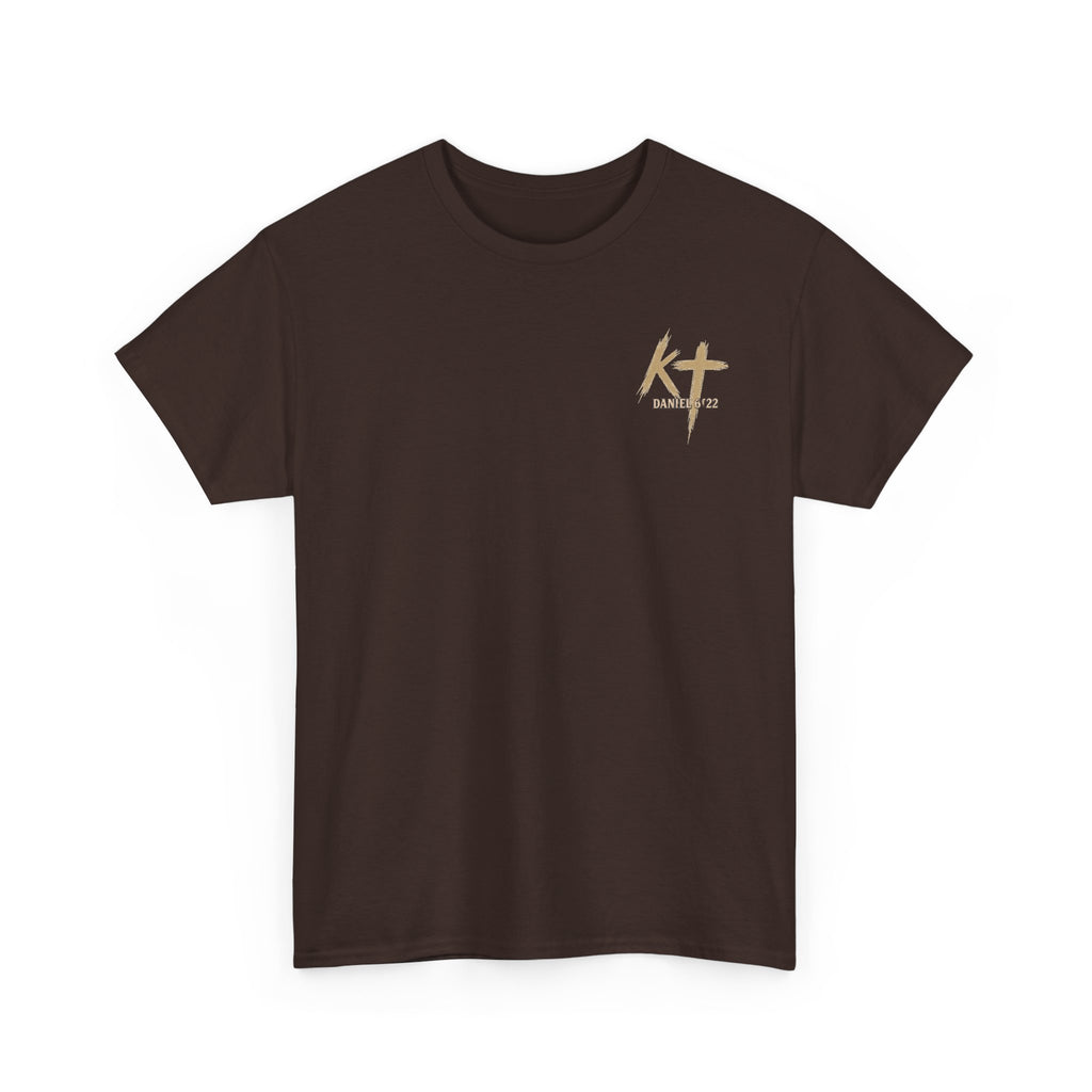 Pray With Faith Tee — Lion & Cross Christian Graphic T-Shirt
