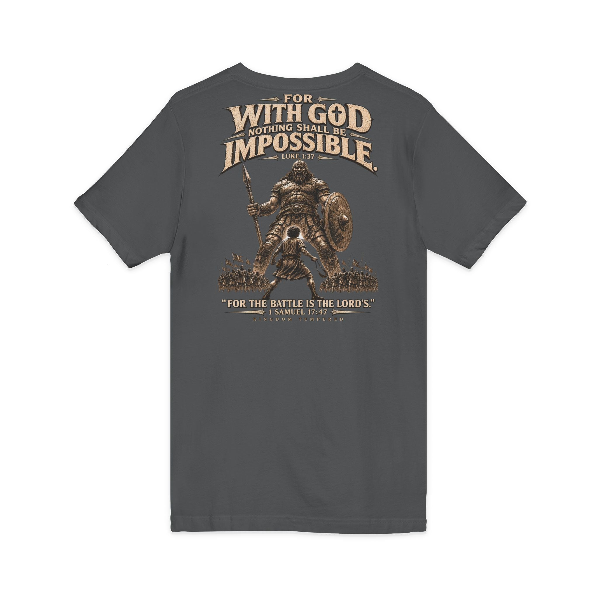 With God All Things Are Possible V-Neck T-Shirt — Christian Faith Inspirational Tee
