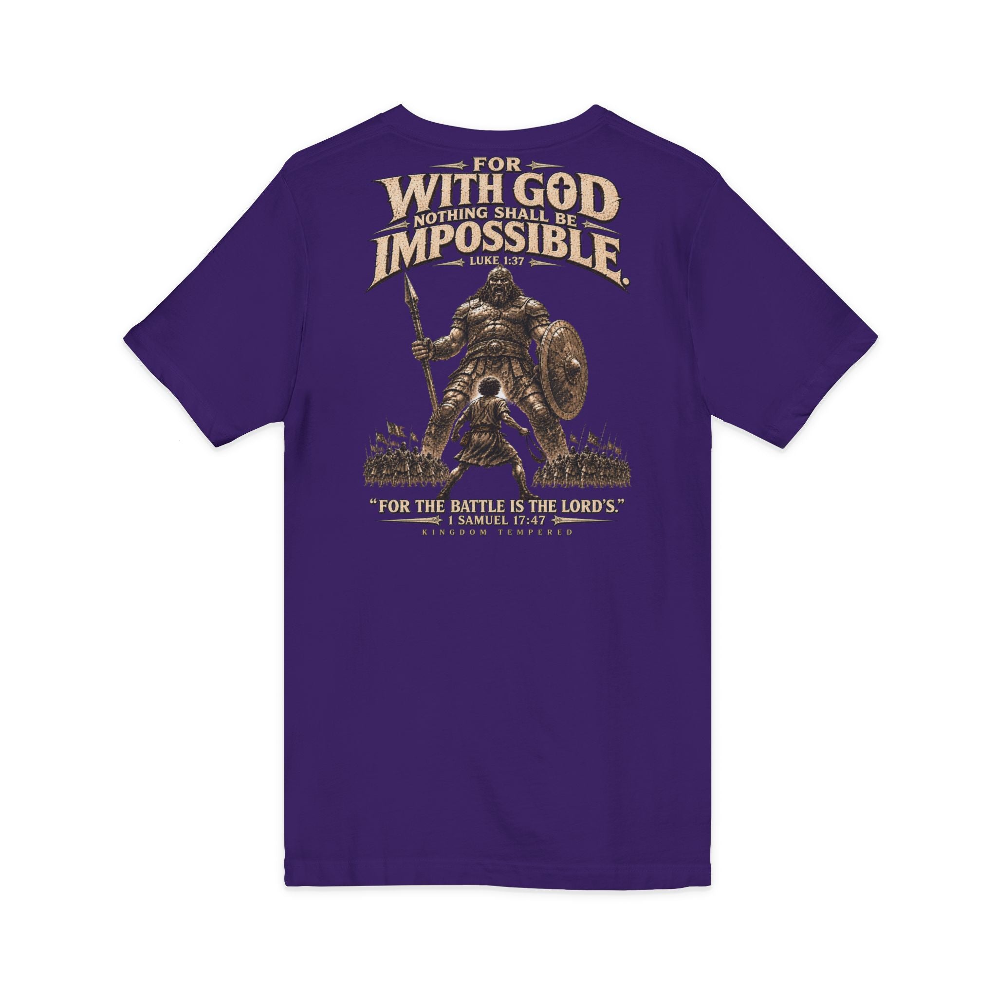 With God All Things Are Possible V-Neck T-Shirt — Christian Faith Inspirational Tee