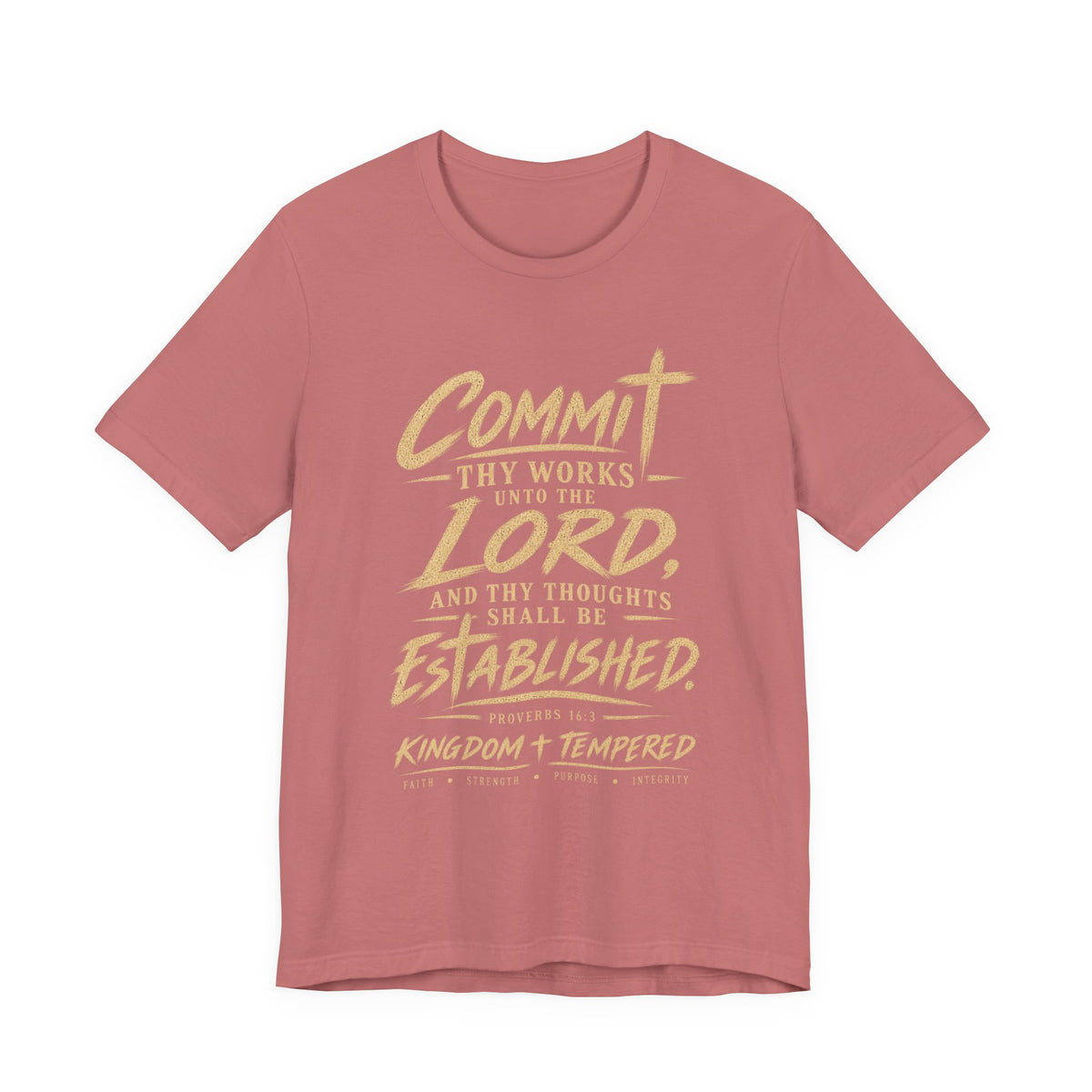 Faith Graphic Tee — "Commit Thy Works Unto the Lord" Inspirational Christian T‑Shirt