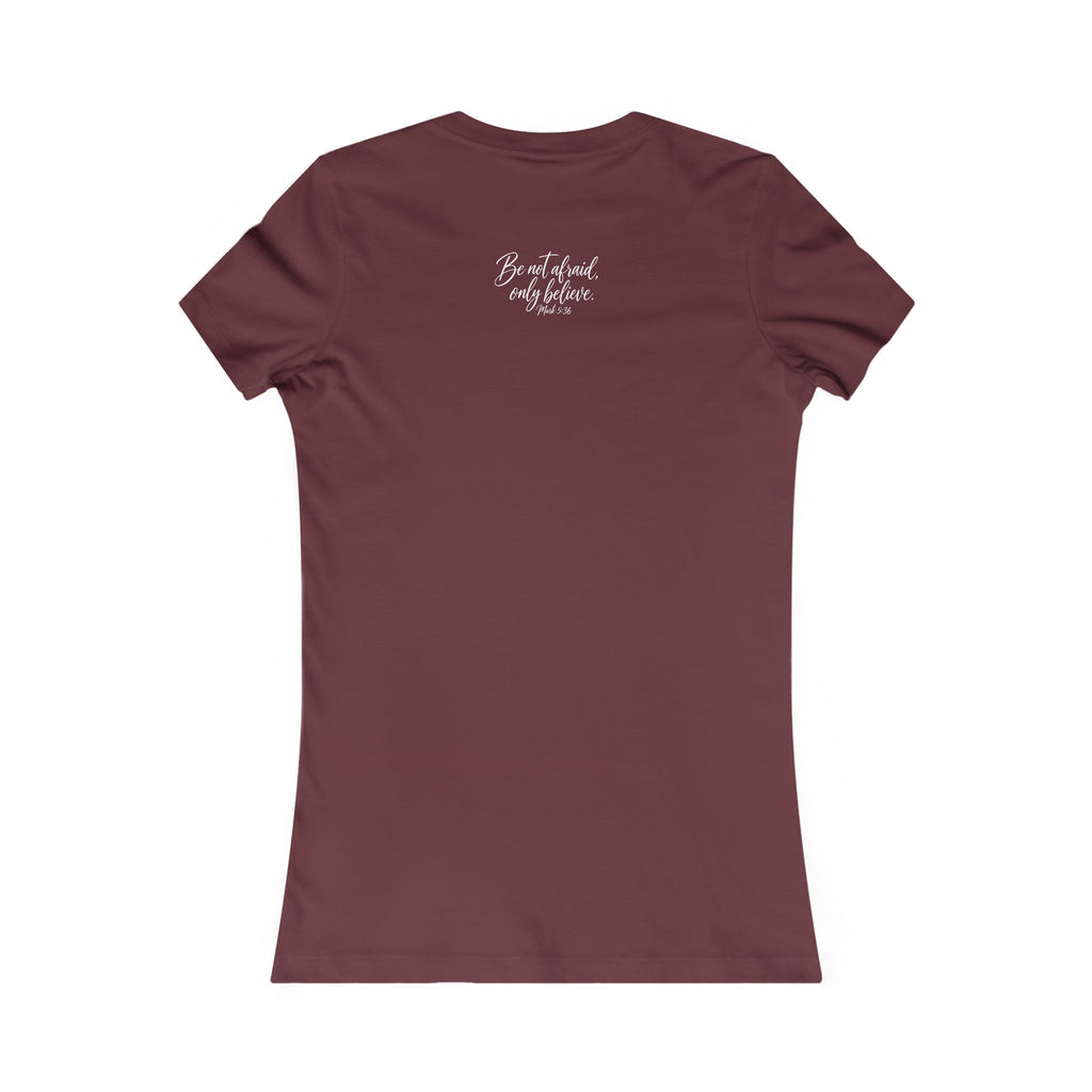 Faith Over Fear Women’s Tee White Wording– Inspirational Christian Graphic T-Shirt