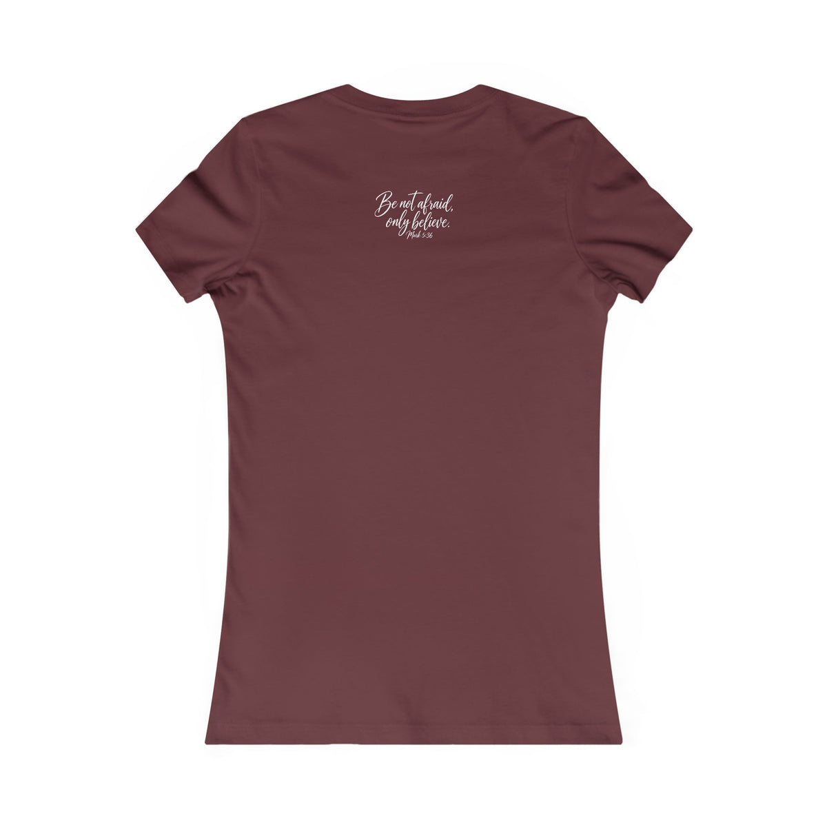 Faith Over Fear Women’s Tee White Wording– Inspirational Christian Graphic T-Shirt