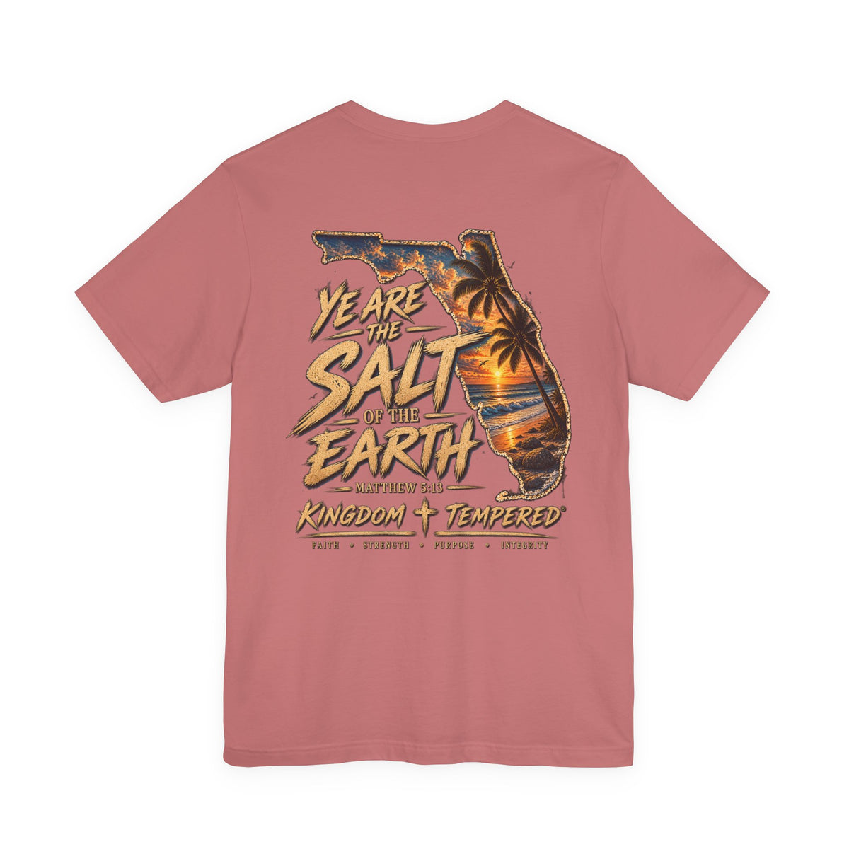 Florida Sunset 'Salt of the Earth' Tee — Matthew 5:13 Christian Beach T‑Shirt