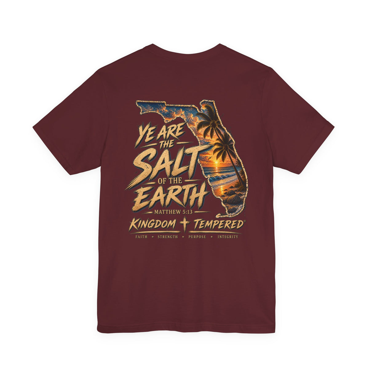 Florida Sunset 'Salt of the Earth' Tee — Matthew 5:13 Christian Beach T‑Shirt