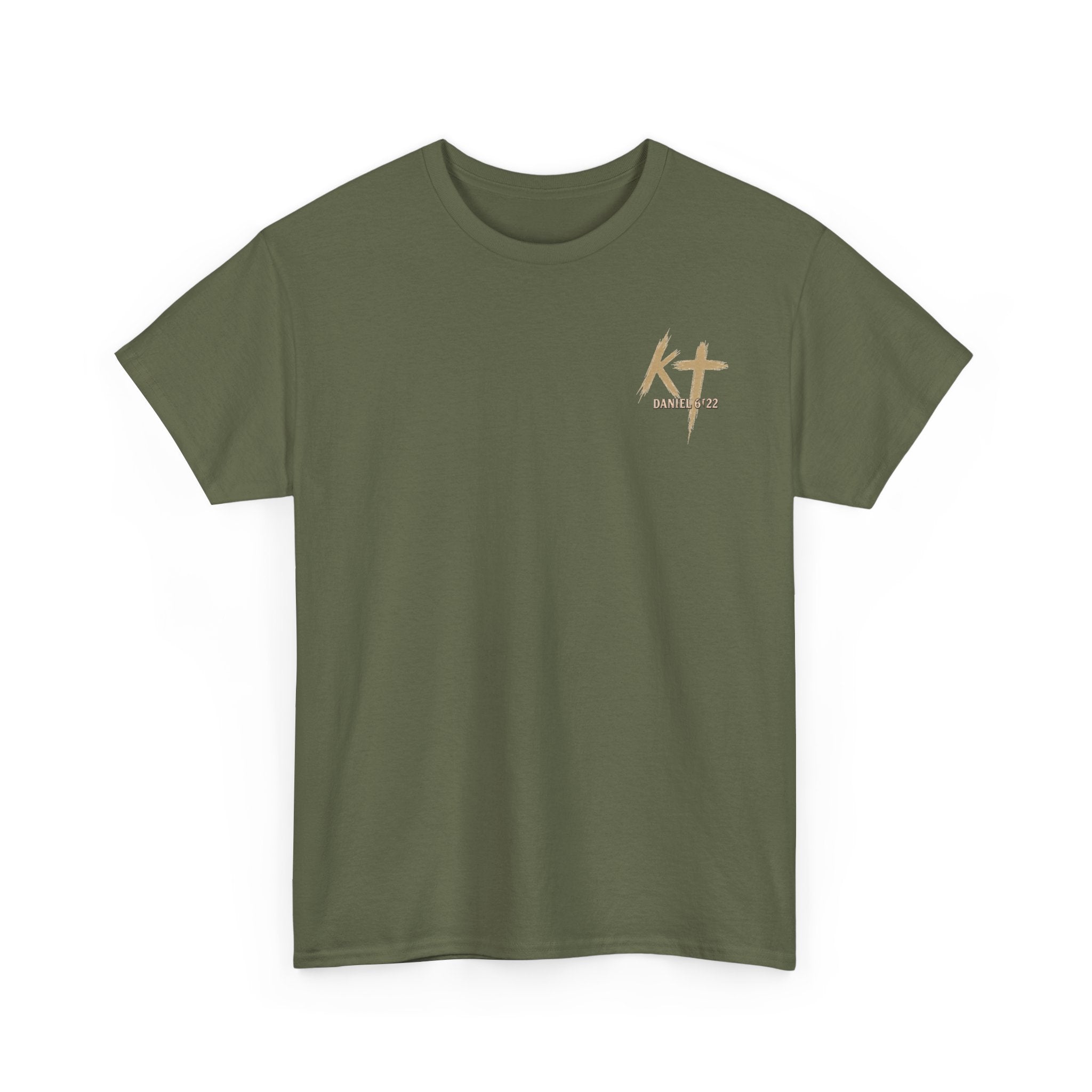 Pray With Faith Tee — Lion & Cross Christian Graphic T-Shirt