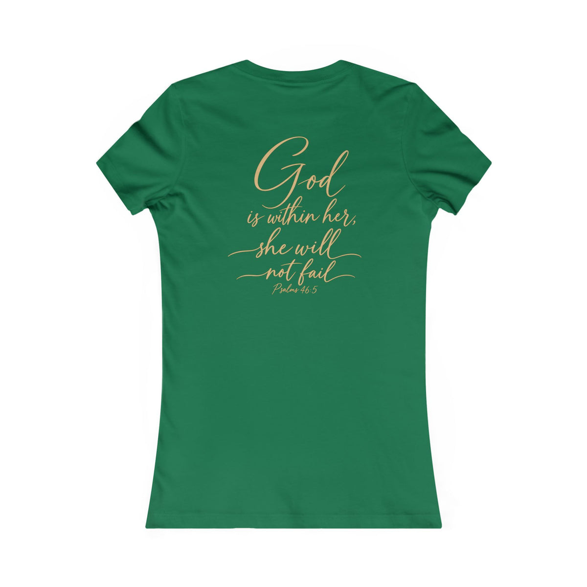 Women's Tee — 'She Shall Not Be Moved' Inspirational Christian Graphic