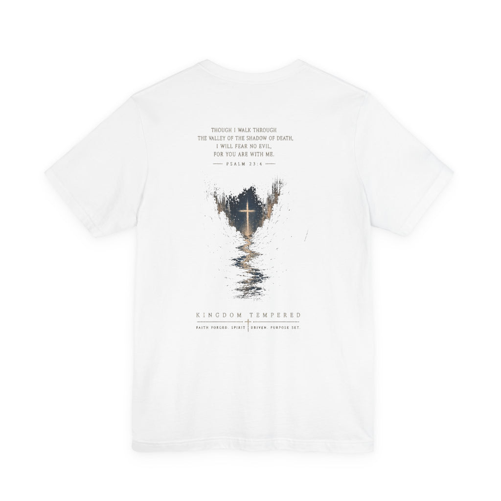 Christian Cross Reflection Tee — 'I Will Be With You' Inspirational T-Shirt