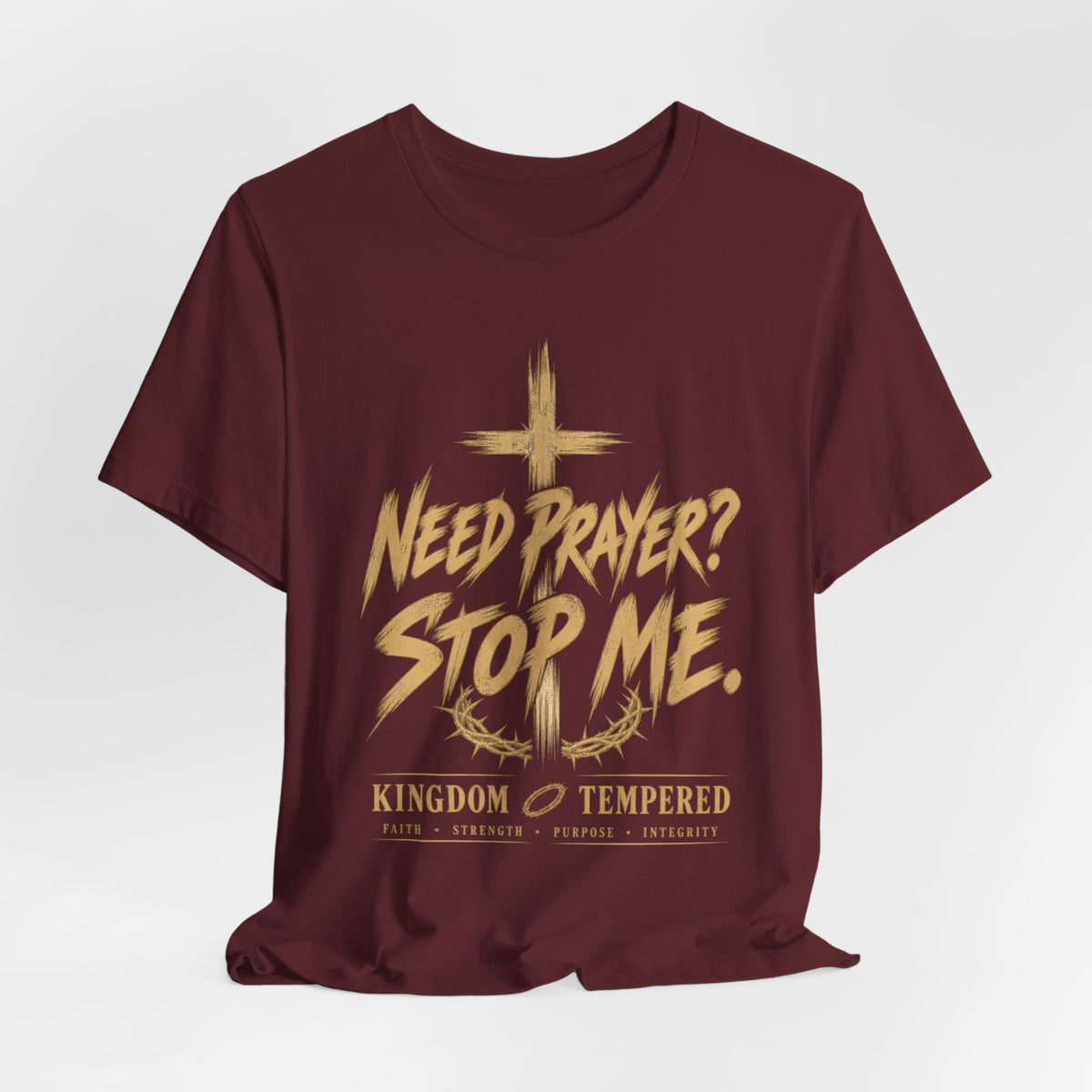 Prayer T‑Shirt - "Need Prayer? Stop Me." | Pray One for Another Christian Tee