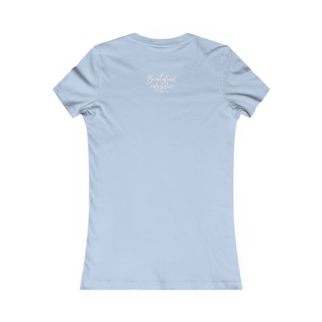 Faith Over Fear Women’s Tee White Wording– Inspirational Christian Graphic T-Shirt