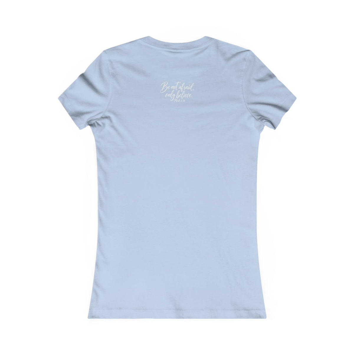 Faith Over Fear Women’s Tee White Wording– Inspirational Christian Graphic T-Shirt