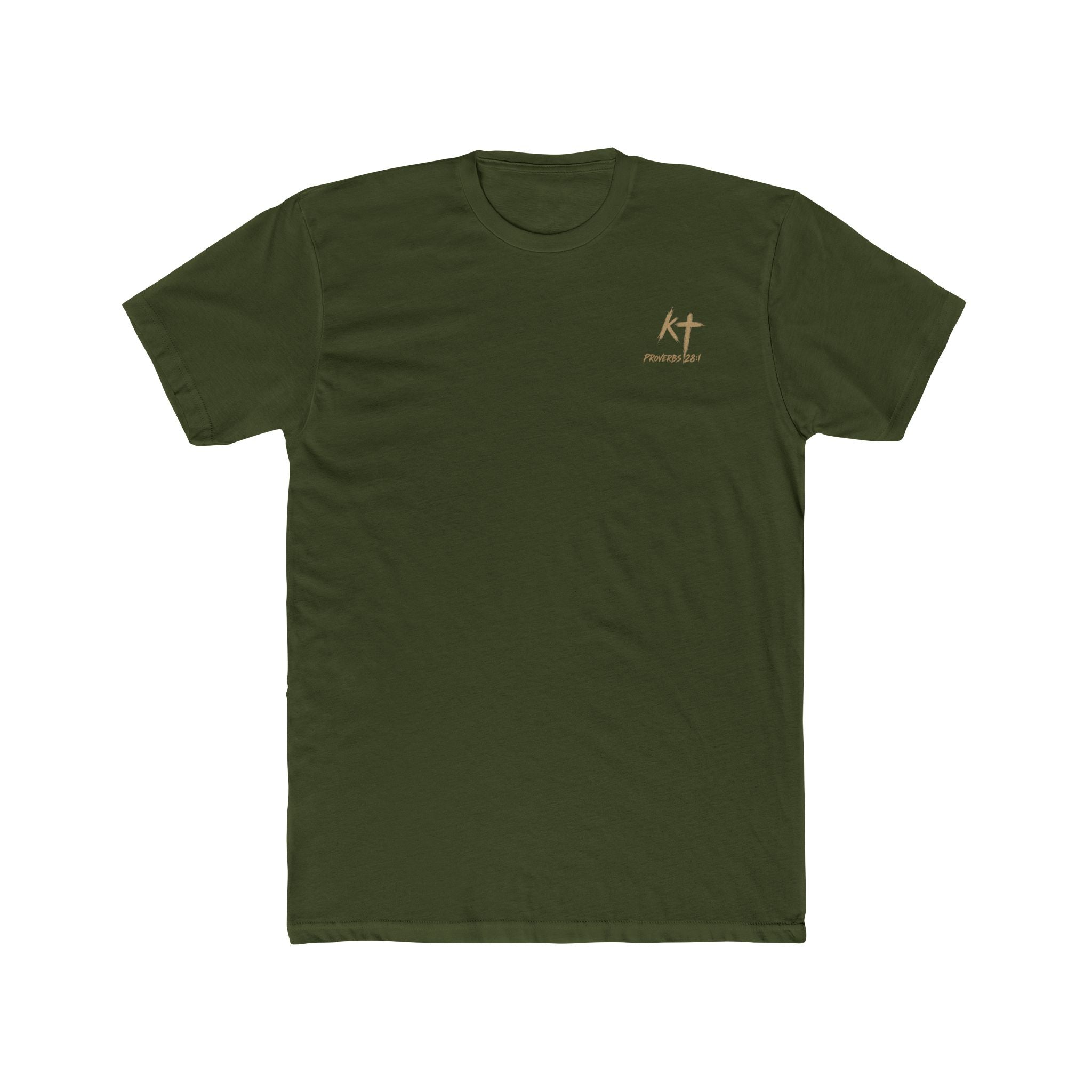 Lion Graphic Tee — "Bold as a Lion" Inspirational Christian Tee (Kingdom-Tempered) — Proverbs 28:1