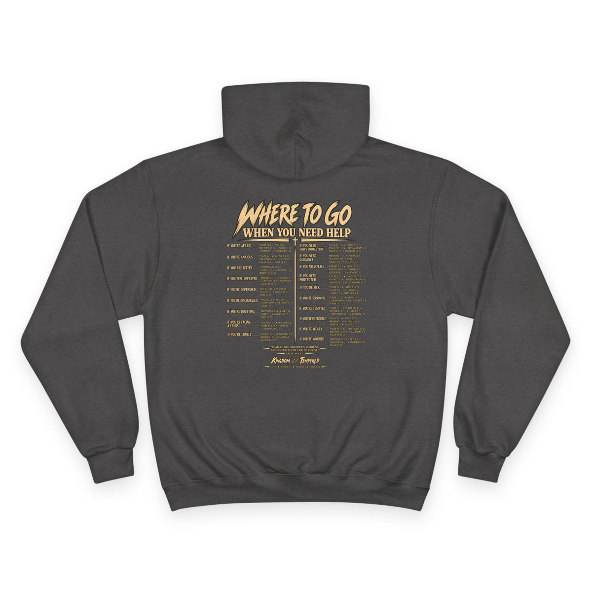 Champion Hoodie — 'Where To Go' Tour-Style Crewneck Hoodie (White)