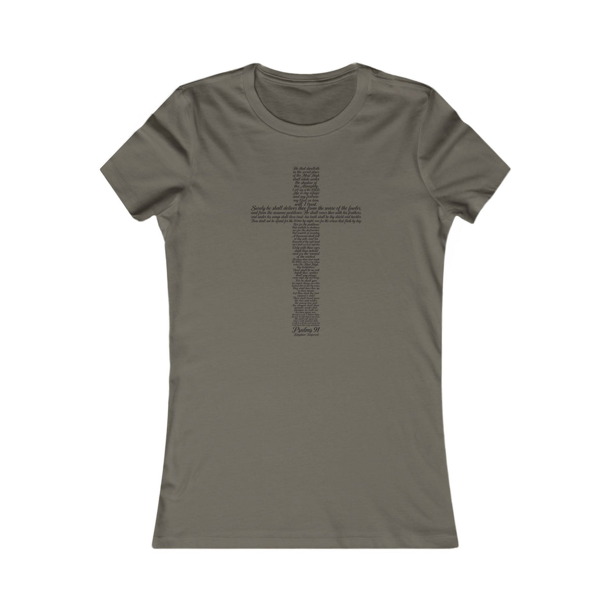 Women’s Faith Tee — Cross Scripture Text Holy Bible Christian Shirt