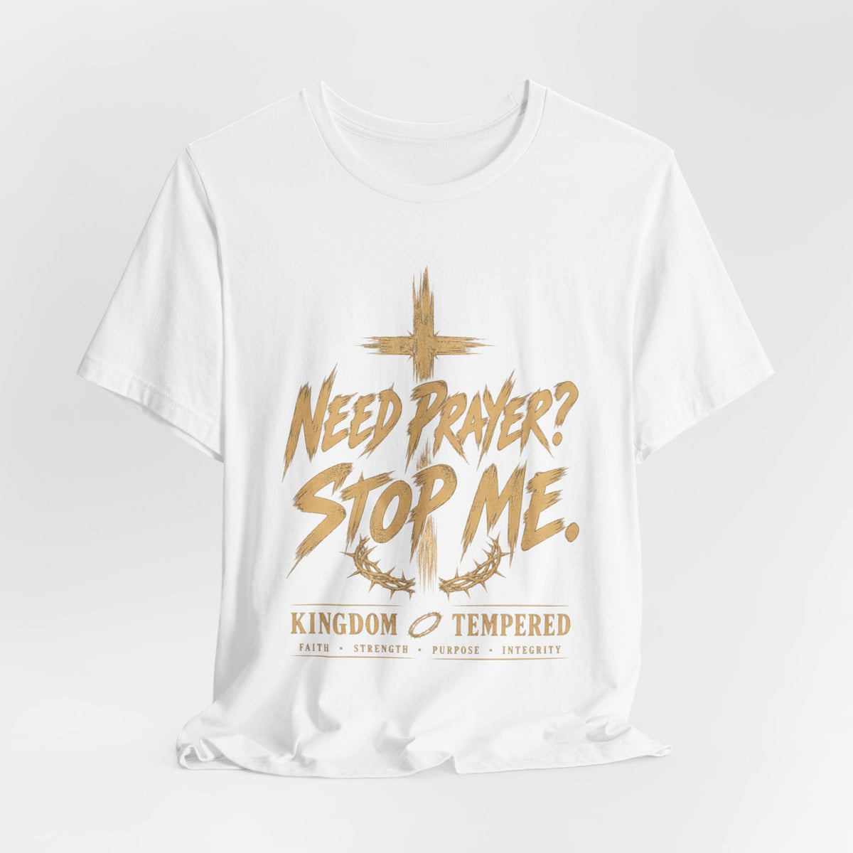 Prayer T‑Shirt - "Need Prayer? Stop Me." | Pray One for Another Christian Tee