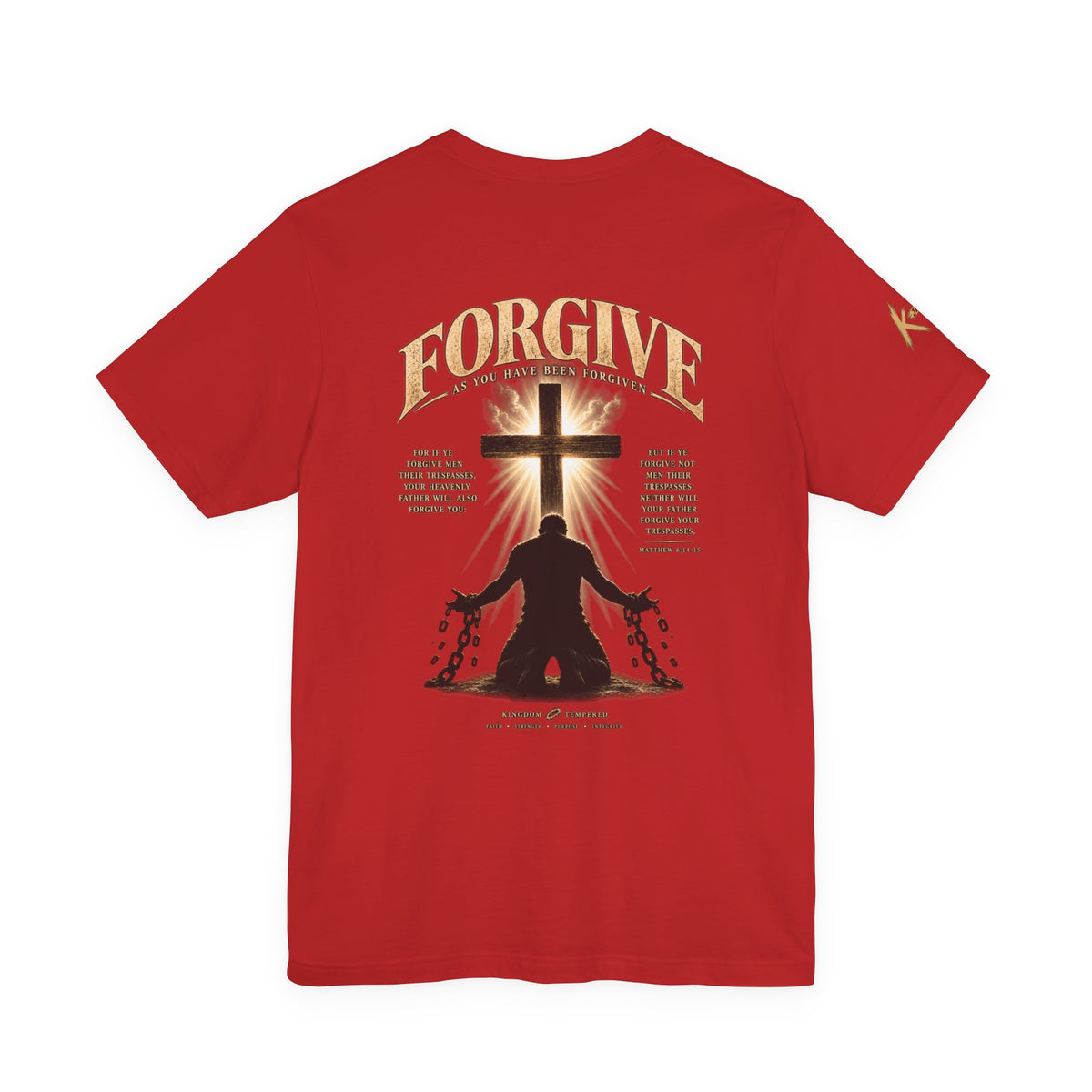 Forgive Cross Graphic Tee — Christian Faith Inspirational T‑Shirt