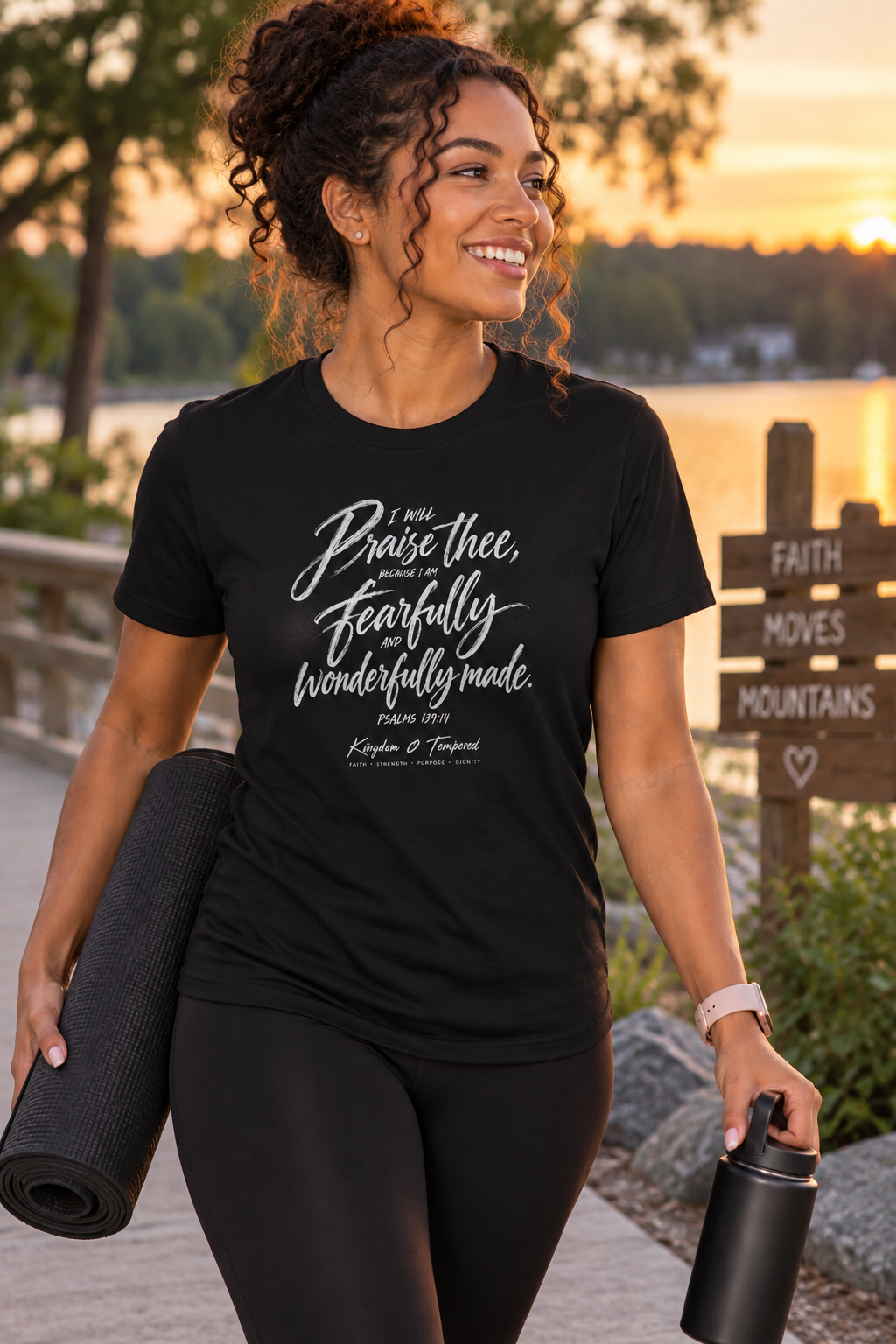 Praise Thee Women's Tee — "I Am Fearfully & Wonderfully Made" Inspirational Christian T-Shirt