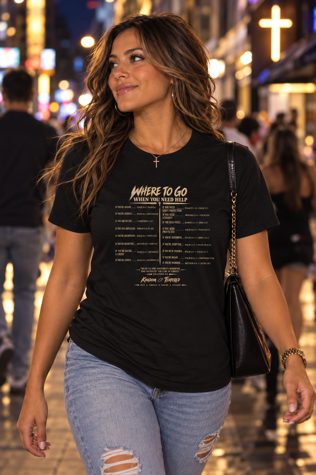Women's Favorite Tee — 'Where To Go' BIBLE VERSE  Checklist Graphic Tee