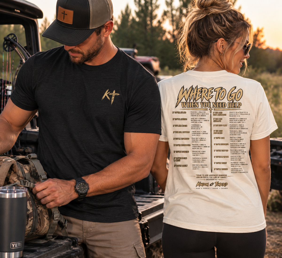 Where to Go When You Need Help Tee — Resource Guide Back Print T-Shirt