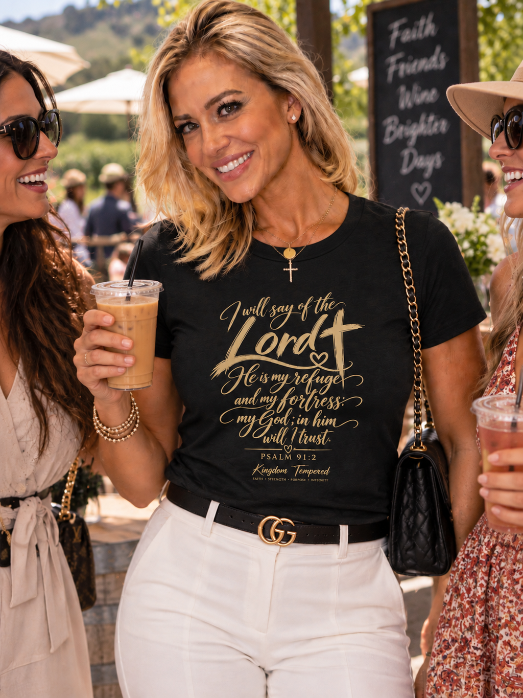 Women's Scripture Tee - "I Will Sing of the Lord" Inspirational Christian Shirt