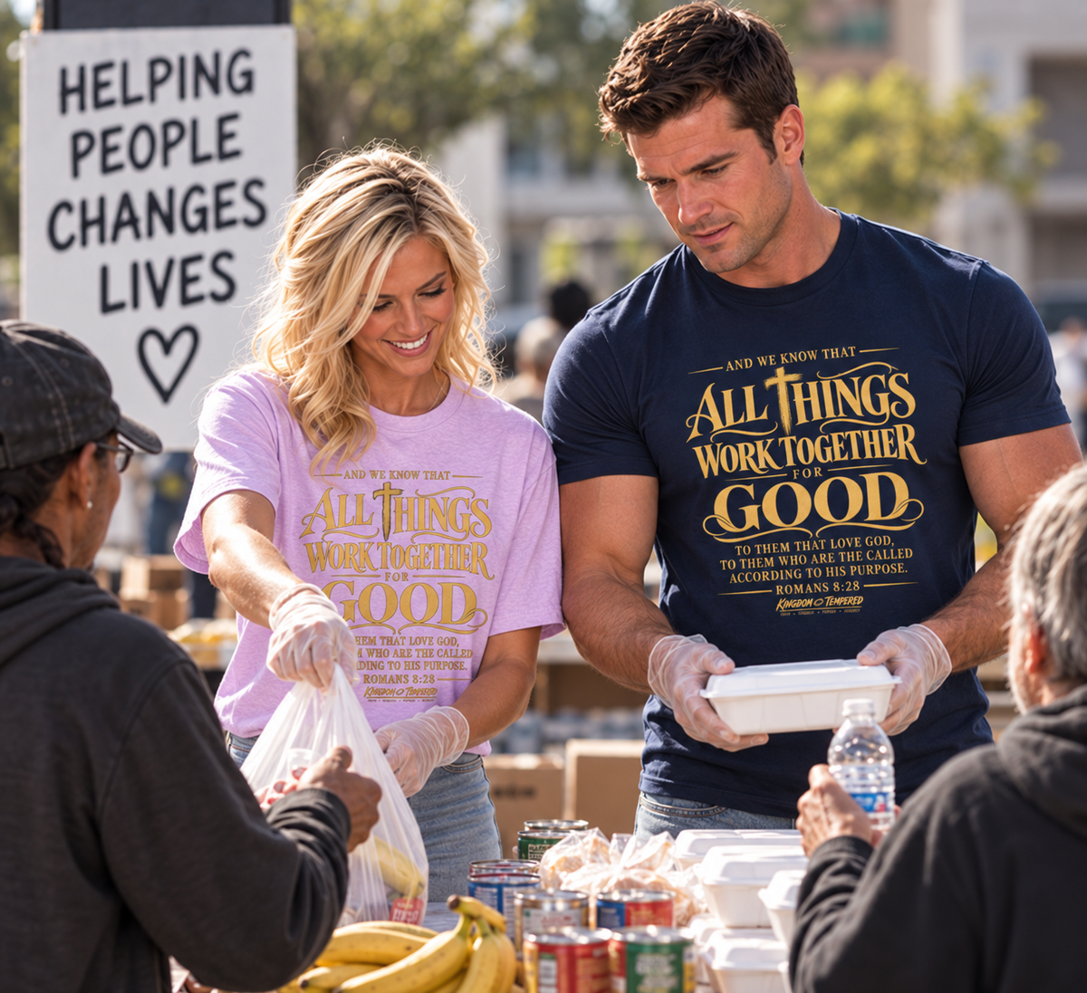 All Things Work Together For Good T-Shirt — Romans 8:28 Inspirational Christian Tee