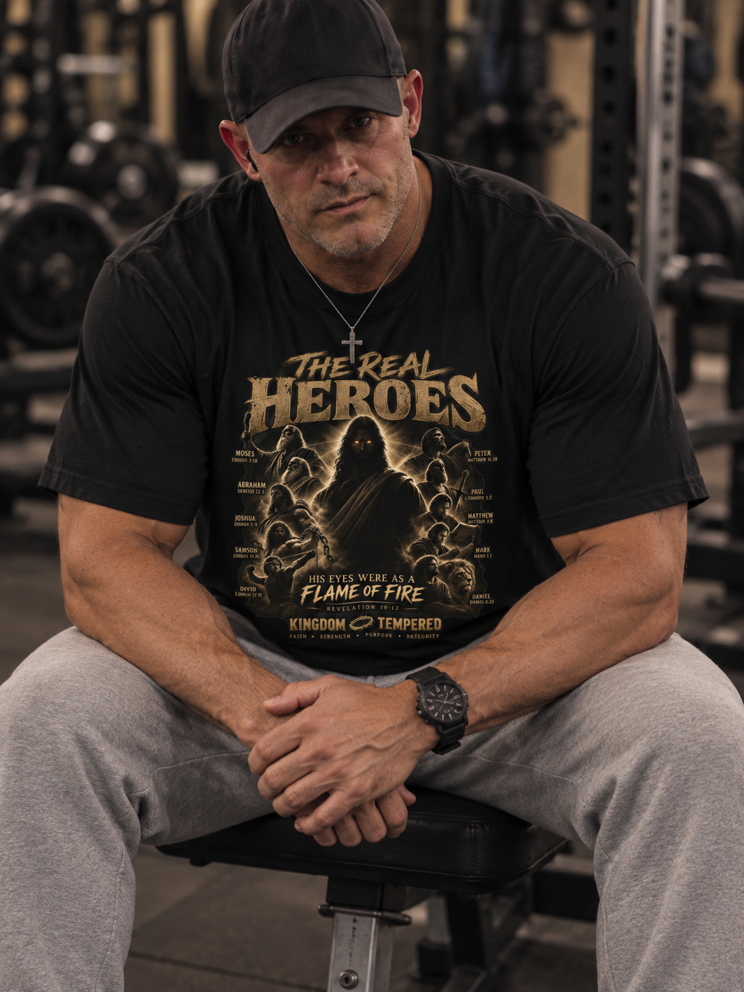 The Real Heroes Graphic Tee — 'Blessed With A Flame Of Fire' Band/Metal Tour Shirt
