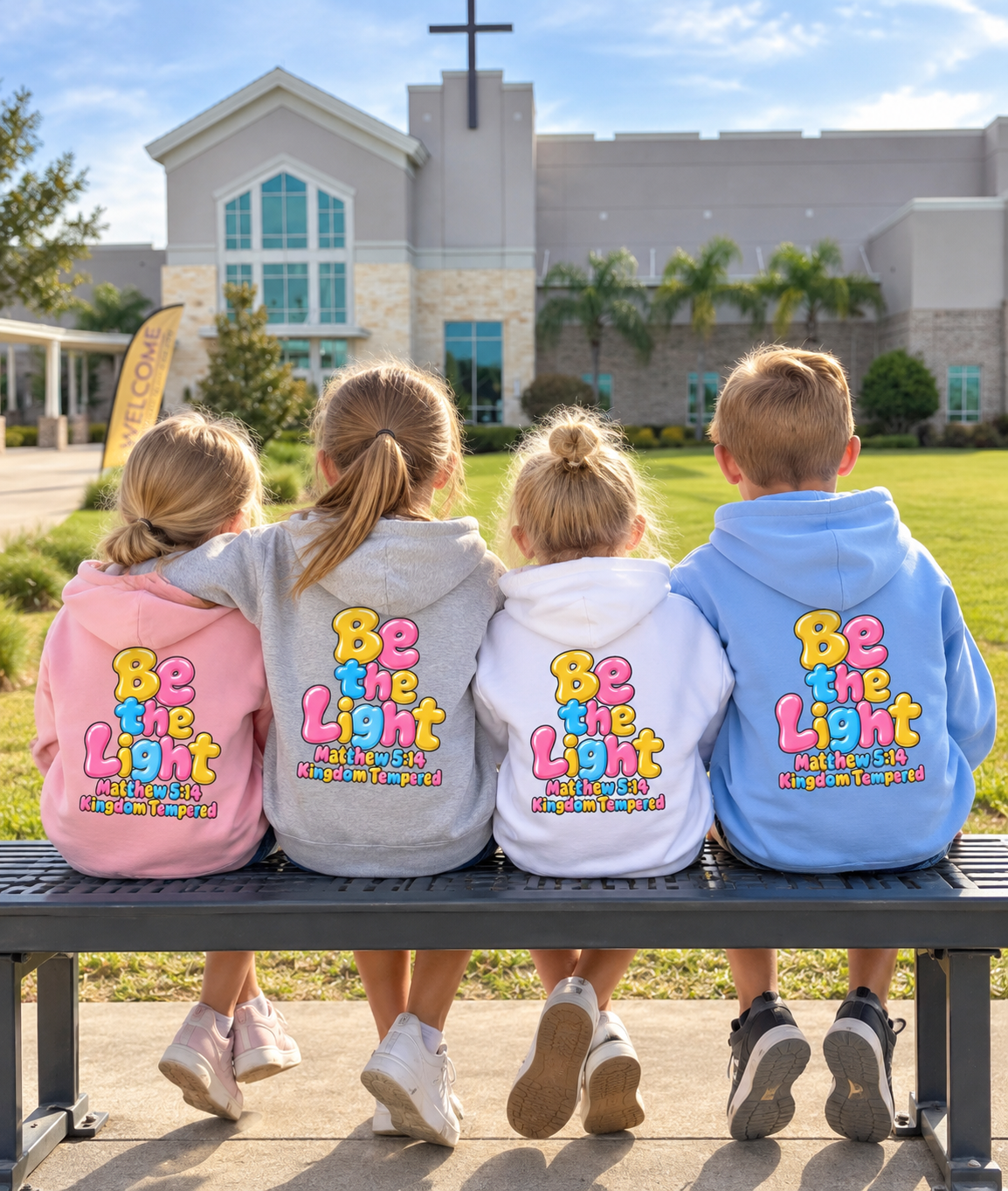 Be the Light Youth Hoodie — 'Be the Light' Matthew 5:14 Christian Kids Sweatshirt