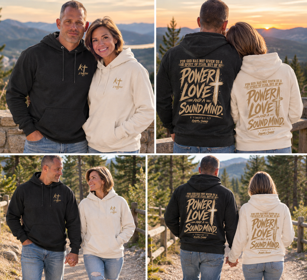 Power, Love & Sound Mind Hoodie – Christian Faith Verse Fleece Hoodie
