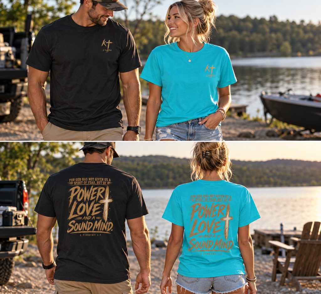 Power, Love & Sound Mind Tee — Inspirational Christian Quote T-Shirt