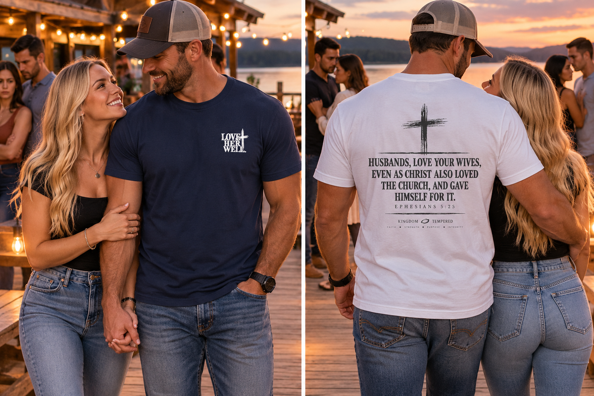 Christian Faith T-Shirt — Ephesians 5:25 'Husbands, Love Your Wives' Tee