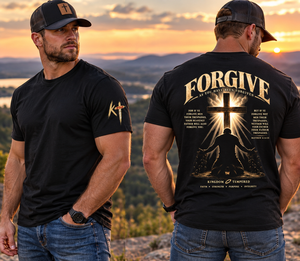 Forgive Cross Graphic Tee — Christian Faith Inspirational T‑Shirt