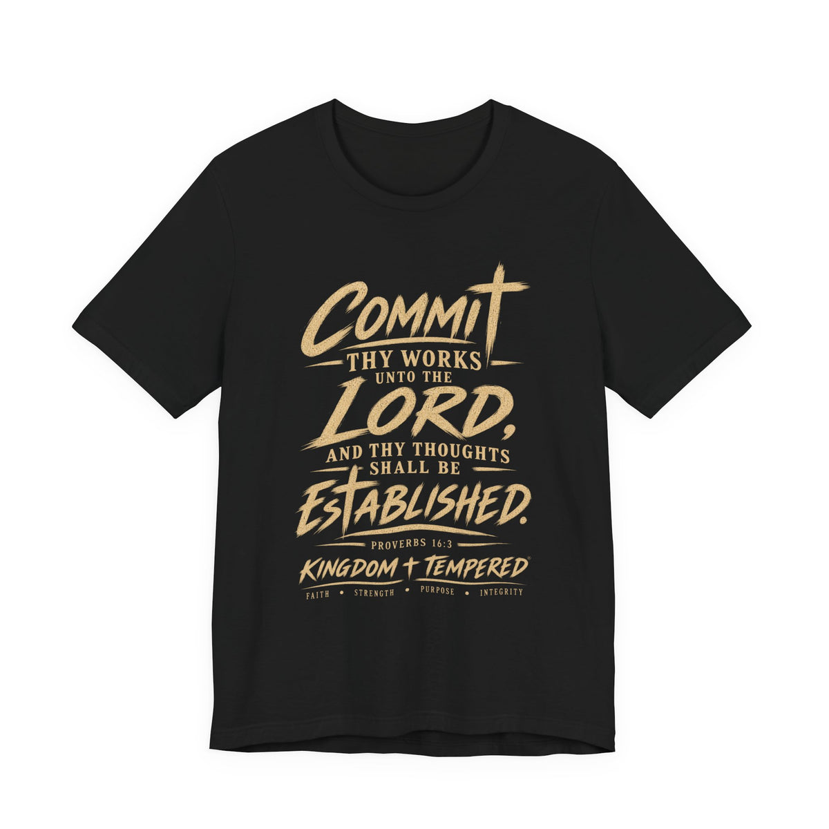 Faith Graphic Tee — "Commit Thy Works Unto the Lord" Inspirational Christian T‑Shirt