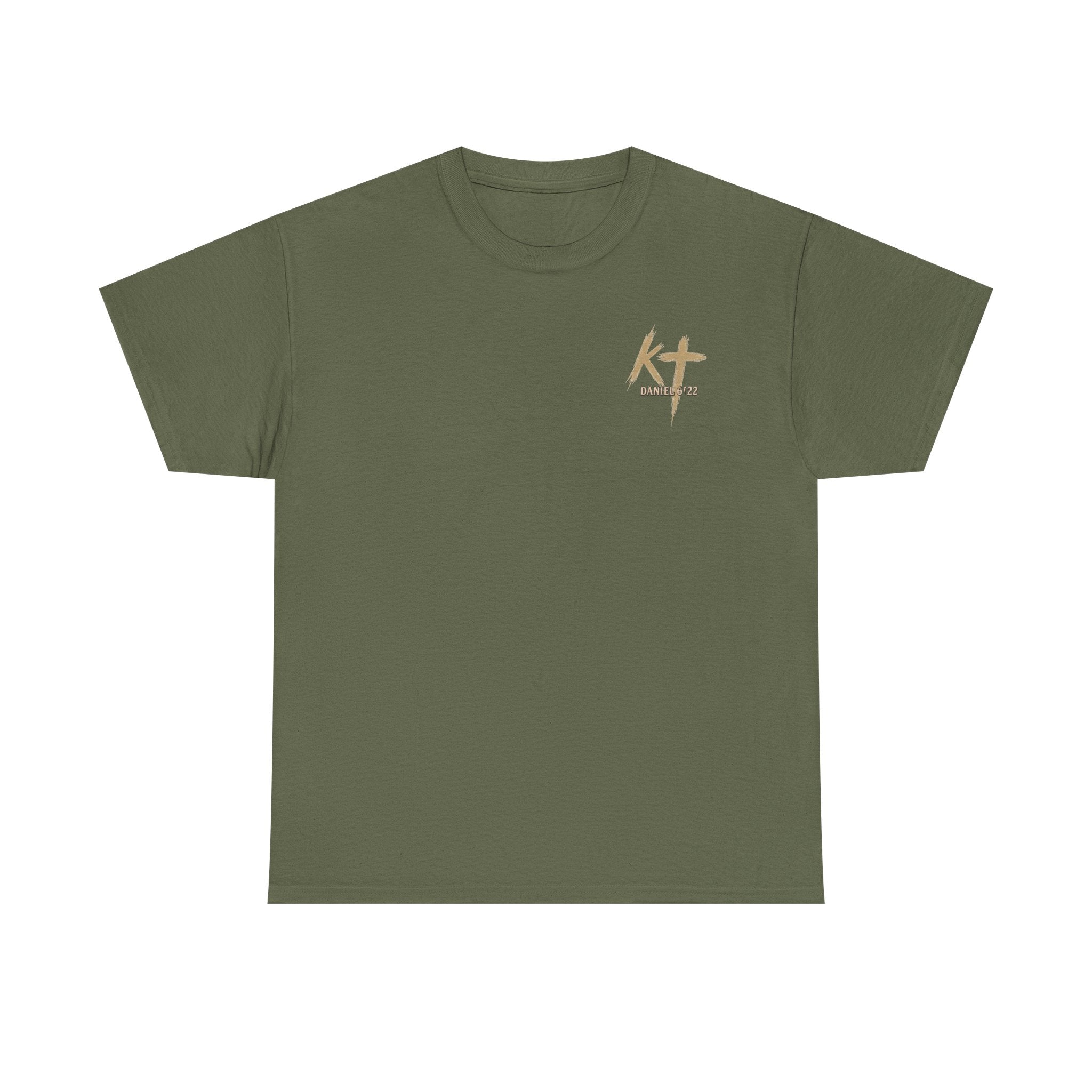 Pray With Faith Tee — Lion & Cross Christian Graphic T-Shirt