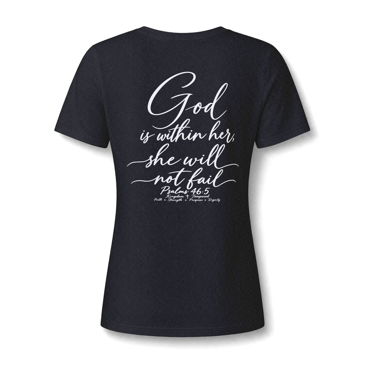 Women's V-Neck Tee - Minimal Archer Logo Chest Shirt