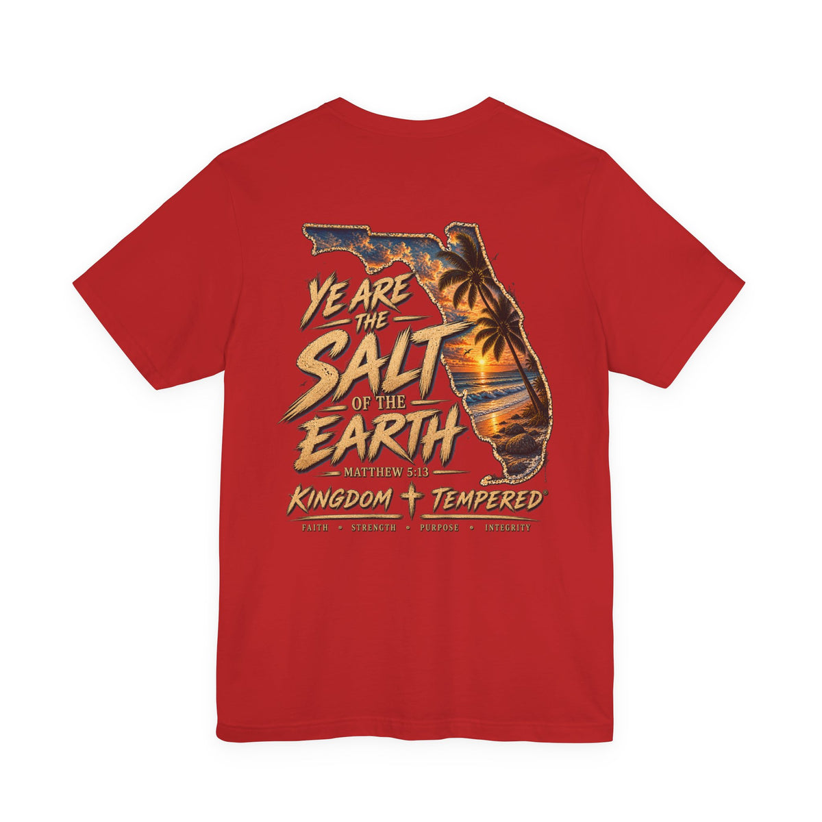 Florida Sunset 'Salt of the Earth' Tee — Matthew 5:13 Christian Beach T‑Shirt