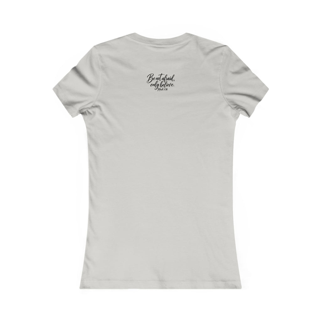 Faith Over Fear Women's Tee Black Lettering— Inspirational Christian Shirt