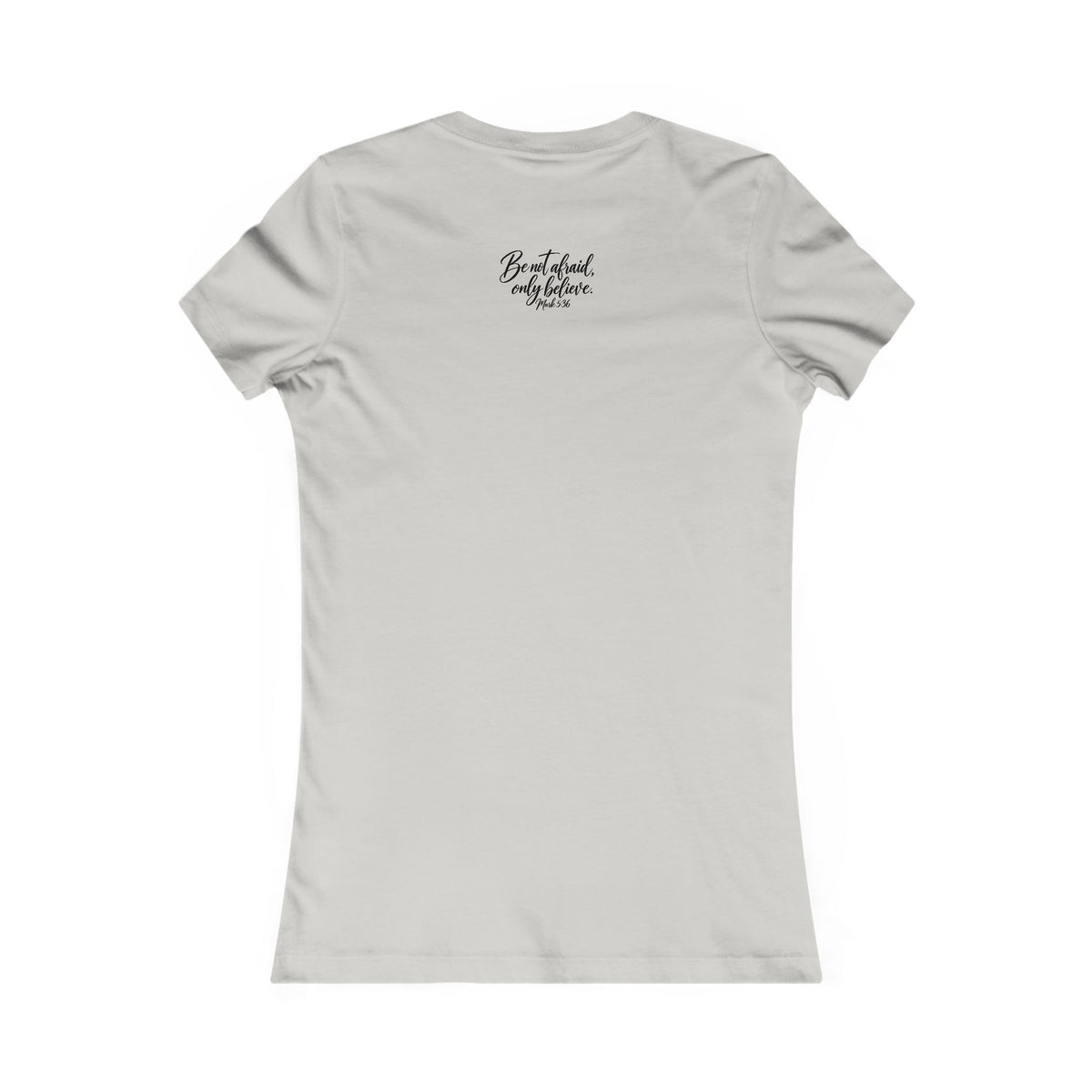 Faith Over Fear Women's Tee Black Lettering— Inspirational Christian Shirt