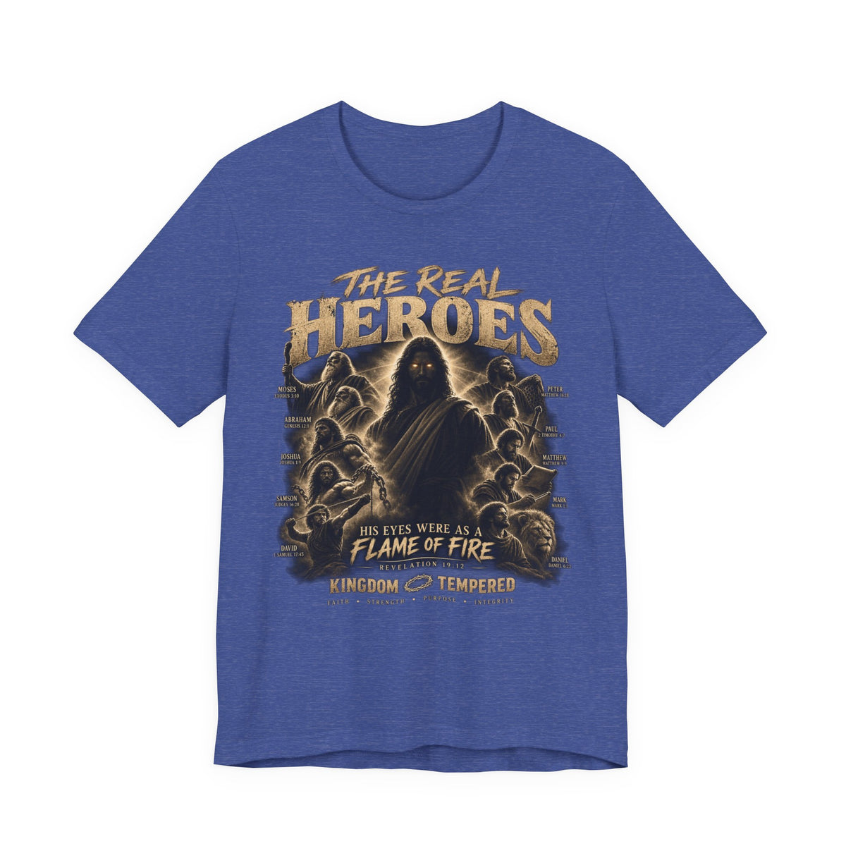 The Real Heroes Graphic Tee — 'Blessed With A Flame Of Fire' Band/Metal Tour Shirt