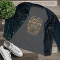 Women's Tee - "God Is Within Her She Will Not Fall" Floral Christian Inspirational Shirt