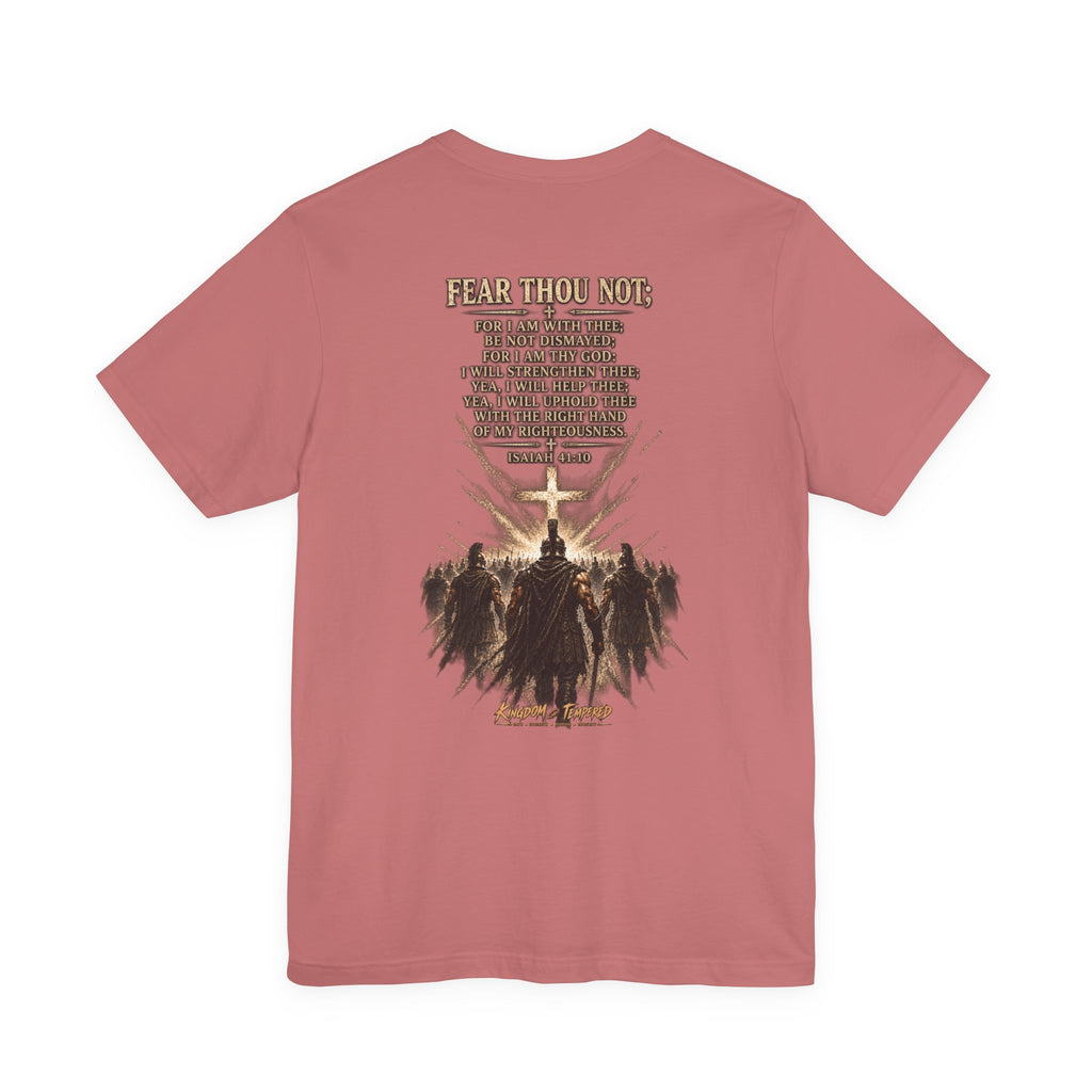 Christian Cross Tee — "Fear Thou Not" Inspirational Graphic T-Shirt